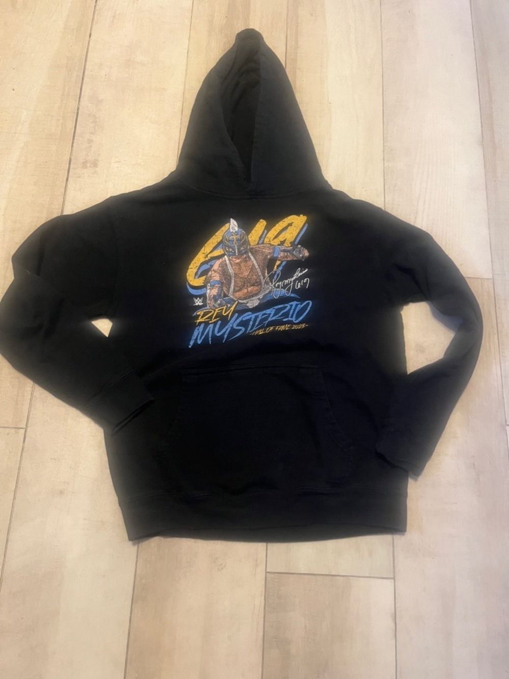 WWE- Rey Mysterio - Hall of Fame - Black Graphic Pullover Hoodie